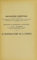 view Le microorganisme de la syphilis : treponema pallidum (Schaudinn) / par le dr. Levy-Bing.