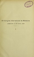 view XV Congrès International de Médecine : Lisbonne, 19-26 avril 1906.