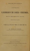 view Ausführliches Lehrbuch der organischen Chemie / [Hermann Kolbe].