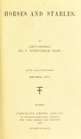 view Horses & stables / [Sir Frederic Wellington Fitzwygram].