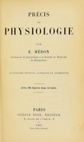 view Précis de physiologie / par E. Hédon.