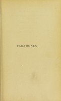 view Paradoxes / by Max Nordau ; translated from the fifth German edition by J. R. McIlraith.