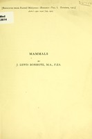 view Mammals / by J. Lewis Bonhote.