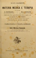 view Nuovi elementi di materia medica e terapia / H. Nothnagel [e] M.J. Rossbach.