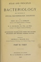 view Atlas and principles of bacteriology / by K.B. Lehmann and R.O. Neuman ; edited by George H. Weaver.