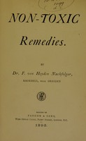 view Non-toxic remedies / by F. von Heyden Nachfolger.