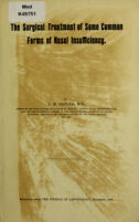 view The surgical treatment of some common forms of nasal insufficiency / by L.H. Pegler.