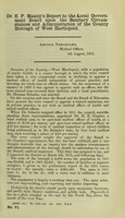 view Dr. E.P. Manby's report to the Local Government Board upon the sanitary circumstances and administration of the County Borough of West Hartlepool.