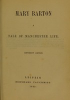 view Mary Barton : a tale of Manchester life / [By Elizabeth C. Gaskell.].
