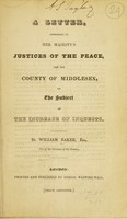 view A letter addressed to Her Majesty's Justices of the Peace, for the county of Middlesex on the subject of the increase of inquests / by William Baker.