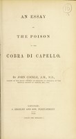 view An essay on the poison of the cobra di capello / by John Cockle.