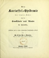 view Die Kartoffel-Epidemie der letzten Jahre oder die Stockfäule und Räude der Kartoffel.