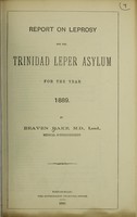 view Report on leprosy and the Trinidad Leper Asylum for the year 1889.