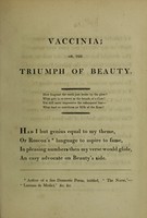 view Vaccinia : or the triumph of beauty.