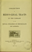 view A collection of medico-legal tracts in the library : [a short title list].