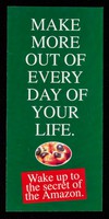 view [Leaflet advertising Rio Trading Company (Health) Ltd.'s Rio Amazon Guarana tablets, chewing gum and cereal bars : Make more out of every day of your life.].