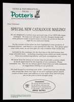 view [June 1992 Potter's Herbal Supplies newsletter (special new catalogue mailing) advertising Boldo tablets (slimming aid), Granny Ann Biscuits (for constipation) and Wellwoman Tablets for menopause].