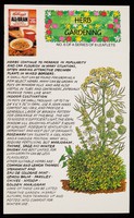 view [Leaflet about herb gardening (no.6 in a series of 8) from Kellogg's, also advertising their All-Bran high fibre breakfast cereal].