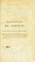 view Sur les fonctions du cerveau et sur celles de chacune de ses parties.