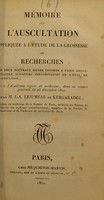 view Mémoire sur l'auscultation appliquée à l'étude de la grossesse, ou, Recherches sur deux nouveaux signes propres à faire reconnaître plusieurs circonstances de l'état de gestation / par J.-A. Lejumeau de Kergaradec.