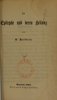 view Die Epilepsie und deren Heilung. / von C. Seiffert.