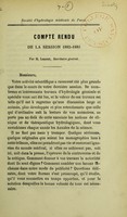 view Compte rendu de la session 1882-1883 / par M. Leudet.