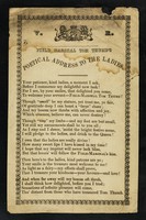 view [Leaflet bearing Field Marshal Tom Thumb's poetical address to the ladies].