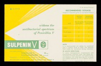 view Sulpenin V widens the antibacterial spectrum of Penicillin V.