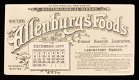 view Bacteriological report on the "Allenburys" Foods : December 1907.