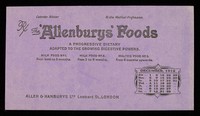 view The 'Allenburys' Foods : a progressive dietary adapted to the growing digestive powers : December 1912.