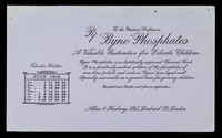 view 'Byno' Phosphates : a valuable restorative for delicate children : July 1915.