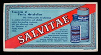 view Salvitae : toxemias of faulty metabolism.