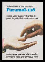 view When pain is the problem Paramol-118 eases your surgery burden by providing reliable low-dose control.