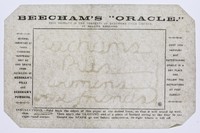 view Beecham's "oracle" : this novelty is the property of Beechams Pills Limited, St. Helens, England : (registered trade mark no. 586676).