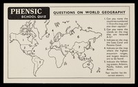 view Phensic school quiz : questions on world geography.