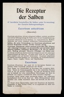 view Die Rezeptur der Salben : 47 bewährte Vorschriften für Salben unter Verwendung der Eucerin-Salbengrundlagen.