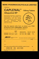 view Berk Pharmaceuticals Limited introduce Caplenal Allopurinol BP 100mg tablets.