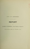 view [Report 1923] / Chief Sanitary Inspector, Aberdeen City.