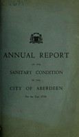 view [Report 1938] / Chief Sanitary Inspector, Aberdeen City.