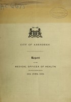 view [Report 1895] / Medical Officer of Health, Aberdeen City.