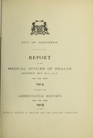 view [Report 1914-1915] / Medical Officer of Health, Aberdeen City.