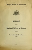 view [Report 1923] / Medical Officer of Health, Arbroath.