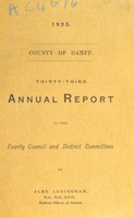 view [Report 1923] / Medical Officer of Health, Banff County Council.