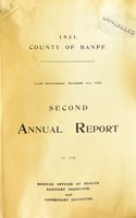 view [Report 1931] / Medical Officer of Health, Banff County Council.
