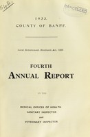 view [Report 1933] / Medical Officer of Health, Banff County Council.