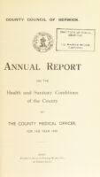 view [Report 1949] / Medical Officer of Health, Berwick County Council.