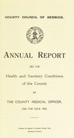 view [Report 1955] / Medical Officer of Health, Berwick County Council.