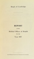view [Report 1957] / Medical Officer of Health, Coatbridge Burgh.