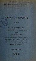 view [Report 1958] / Medical Officer of Health, Counties of Perth & Kinross.