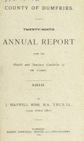 view [Report 1919] / Medical Officer of Health, Dumfries County Council.